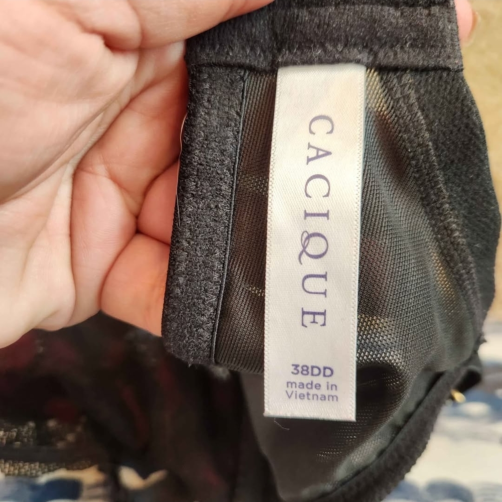 Cacique Sheer Black Lingerie